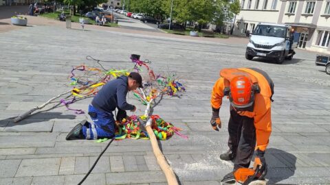 STALO SE: Májka na litvínovském náměstí musela být odstraněna. Někdo ji úmyslně poškodil